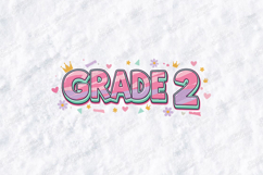 Grade 2 SVG - Kawaii Pastel Second Grade Teacher Cut File Product Image 2