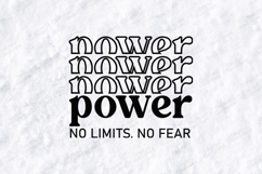Stacked Power SVG - No Limits No Fear Empowerment Cut File Product Image 1