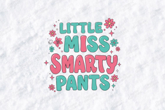 Little Miss Smarty Pants SVG - Retro Girl School Cut File Product Image 2