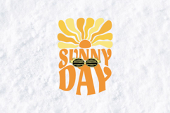 Retro Groovy Sunny Day SVG Summer T-Shirt Illustration Product Image 1