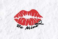 Be Mine Red Lips SVG - Valentine’s Day Kiss Sublimation PNG Product Image 2