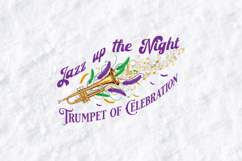 Mardi Gras Trumpet SVG - Jazz Up The Night Carnival Art Product Image 2