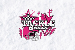 Pink Tackle Season SVG - Awareness Ribbon Football Bow PNG Product Image 3