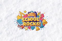 School Rocks SVG - Cute Backpack Back to School Cut File Product Image 1