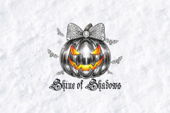 Shine of Shadows Glam Halloween Pumpkin PNG Sublimation Product Image 1