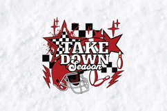 Take Down Season SVG - Retro Bowling &amp; Football Sports PNG Product Image 2