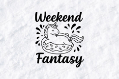 Weekend Fantasy Unicorn SVG PNG JPG Cute Magical Art Product Image 1