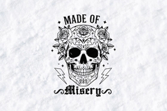 Made Of Misery Skull Floral Shirt Design Product Image 1
