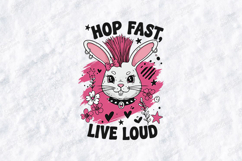 Hop Fast Live Loud Bunny Shirt Design Product Image 1