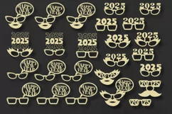 New Year's Eve | Mask Props | 25 SVG cut files Product Image 1