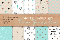 New Years Eve Seamless Pattern Digital Paper Set Product Image 1