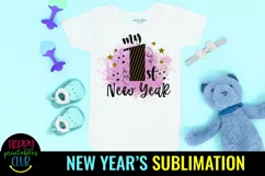 New Year Sublimation Design PNG I My First New Year PNG Product Image 1