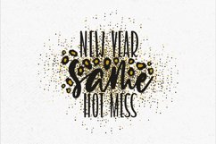 New year same hot mess leopard glitter SVG Product Image 5