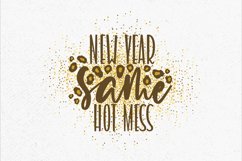 New year same hot mess leopard glitter SVG Product Image 1