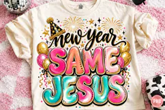 New Year Same Jesus Sublimation Png Product Image 1