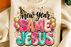 New Year Same Jesus Sublimation Png Product Image 2