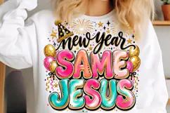 New Year Same Jesus Sublimation Png Product Image 5