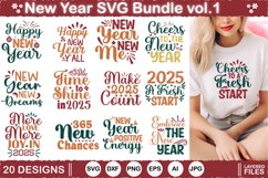 Happy New Year SVG Bundle, New Year SVG design Bundle Product Image 1