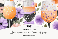 New year wine glass 4 png Product Image 1