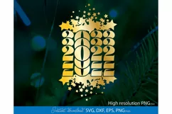 New Year SVG, 2022 SVG, New Year sublimation png, 2022 png Product Image 1