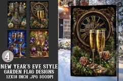 New Year's Eve Garden Flag, Champagne Style Garden Flag s1 Product Image 1