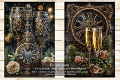 New Year's Eve Garden Flag, Champagne Style Garden Flag s1 Product Image 2