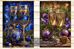 New Year's Eve Garden Flag, Champagne Style Garden Flag s1 Product Image 3