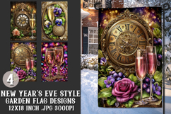 New Year's Eve Garden Flag, Champagne Style Garden Flag s4 Product Image 1