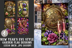 New Year's Eve Garden Flag, Champagne Style Garden Flag s4 Product Image 1