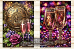 New Year's Eve Garden Flag, Champagne Style Garden Flag s4 Product Image 3