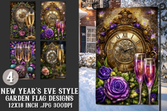 New Year's Eve Garden Flag, Champagne Style Garden Flag s5 Product Image 1