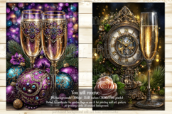 New Year's Eve Garden Flag, Champagne Style Garden Flag s5 Product Image 3