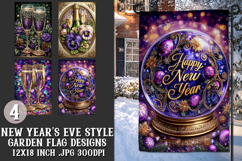 New Year's Eve Garden Flag, Champagne Style Garden Flag s6 Product Image 1