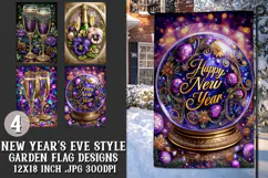 New Year's Eve Garden Flag, Champagne Style Garden Flag s6 Product Image 1