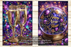New Year's Eve Garden Flag, Champagne Style Garden Flag s6 Product Image 3