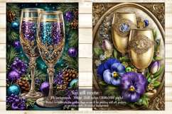 New Year's Eve Garden Flag, Champagne Style Garden Flag s7 Product Image 3
