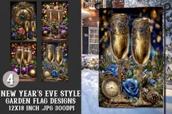 New Year's Eve Garden Flag, Champagne Style Garden Flag s8 Product Image 1