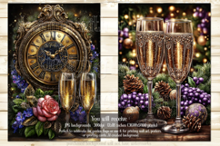New Year's Eve Garden Flag, Champagne Style Garden Flag s8 Product Image 2