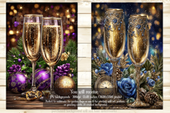New Year's Eve Garden Flag, Champagne Style Garden Flag s8 Product Image 3