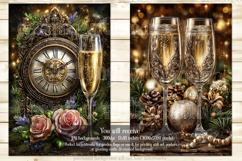 New Year's Eve Garden Flag, Champagne Style Garden Flag s11 Product Image 2