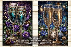 New Year's Eve Garden Flag, Champagne Style Garden Flag s11 Product Image 3