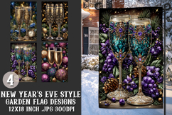 New Year's Eve Garden Flag, Champagne Style Garden Flag s12 Product Image 1