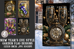 New Year's Eve Garden Flag, Champagne Style Garden Flag s2 Product Image 1