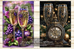 New Year's Eve Garden Flag, Champagne Style Garden Flag s2 Product Image 3