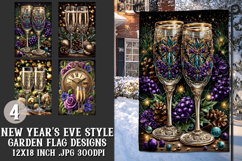 New Year's Eve Garden Flag, Champagne Style Garden Flag s3 Product Image 1