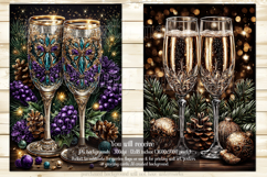 New Year's Eve Garden Flag, Champagne Style Garden Flag s3 Product Image 2