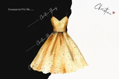 New Year Gold Dress | New Year PNG Product Image 2