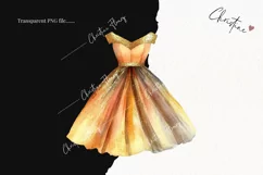 New Year Gold Dress | New Year PNG Product Image 2