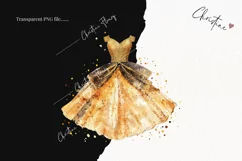 New Year Gold Dress | New Year PNG Product Image 2