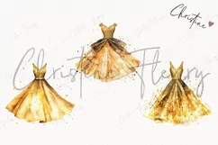 New Year Gold Dress | New Year PNG Product Image 3